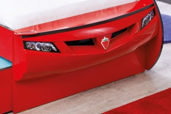 CARBED Кровать-машина Coupe с выдвижной кроватью Red 20.03.1306.00 в Саянском - sayanskij.mebel54.com | фото