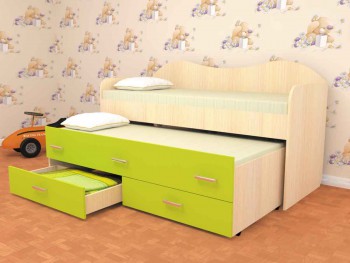 Кровать детская Нимфа двухместная 2.0 Венге/Дуб молочный в Саянском - sayanskij.mebel54.com | фото