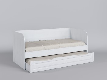 Диван-кровать Классика (Белый/корпус Выбеленное дерево) в Саянском - sayanskij.mebel54.com | фото