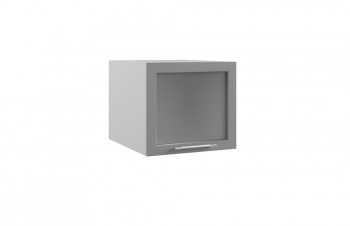Гарда ГВПГС 500 шкаф верхний горизонтальный глубокий со стеклом высокий (Белый Эмалит/корпус Серый) в Саянском - sayanskij.mebel54.com | фото