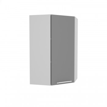Гарда ВПУ 550 шкаф верхний угловой высокий (Белый Эмалит/корпус Серый) в Саянском - sayanskij.mebel54.com | фото