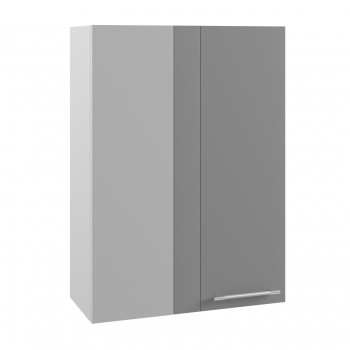 Гарда ВПУ 650 шкаф верхний угловой высокий (Белый Эмалит/корпус Серый) в Саянском - sayanskij.mebel54.com | фото