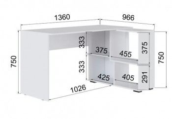 Компьютерный стол угловой СКМУ-4 белый в Саянском - sayanskij.mebel54.com | фото