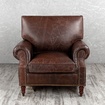 Кресло кожаное Лофт Аристократ (ширина 1100 мм) в Саянском - sayanskij.mebel54.com | фото