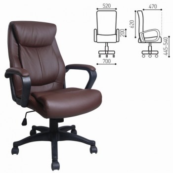 Кресло офисное BRABIX Enter EX-511 (коричневый) в Саянском - sayanskij.mebel54.com | фото