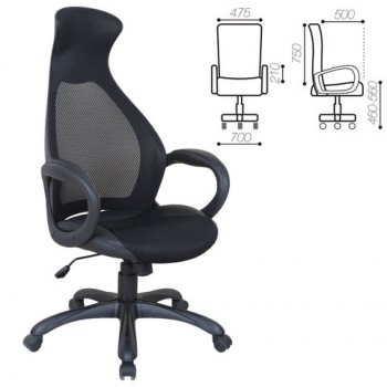 Кресло офисное BRABIX Genesis EX-517 (черное) в Саянском - sayanskij.mebel54.com | фото
