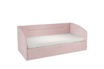 Кровать 0.9 Альба Софа (Нежно-розовый велюр) в Саянском - sayanskij.mebel54.com | фото