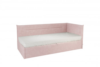 Кровать 0.9 Альба Тахта (Нежно-розовый велюр) в Саянском - sayanskij.mebel54.com | фото