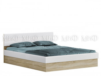 Кровать 1,4 спальня Фортуна (Дуб сонома/белый глянец) в Саянском - sayanskij.mebel54.com | фото