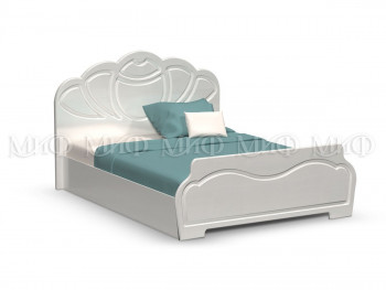 Кровать 1,4м Гармония (Белый/Белый глянец) в Саянском - sayanskij.mebel54.com | фото
