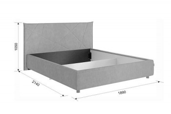 Кровать 1,6 Квест с подъемным механизмом (Топаз велюр) купить в Саянском - sayanskij.mebel54.com | фото