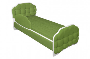 Кровать 160 Атлет 76 Зелёный (мягкий бортик) в Саянском - sayanskij.mebel54.com | фото