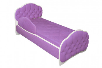 Кровать 160 Гармония 67 Светло-фиолетовый (мягкий бортик) в Саянском - sayanskij.mebel54.com | фото