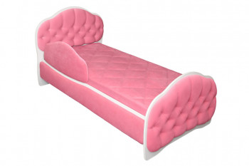 Кровать 160 Гармония 89 Розовый (мягкий бортик) в Саянском - sayanskij.mebel54.com | фото