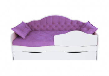 Кровать 170 серии Иллюзия Лайт 1 ящик 32 Фиолетовый (подушки) в Саянском - sayanskij.mebel54.com | фото