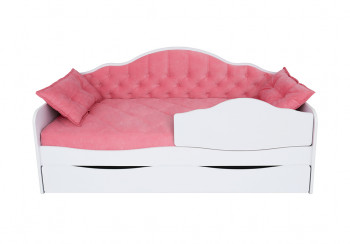 Кровать 170 серии Иллюзия Лайт 1 ящик 89 Розовый (подушки) в Саянском - sayanskij.mebel54.com | фото
