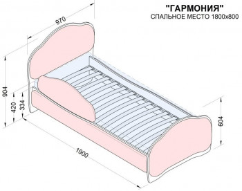 Кровать 180 Гармония 08 Шоколад (мягкий бортик) в Саянском - sayanskij.mebel54.com | фото