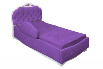 Кровать 190 Гармония Lux 32 Фиолетовый (мягкий бортик) в Саянском - sayanskij.mebel54.com | фото