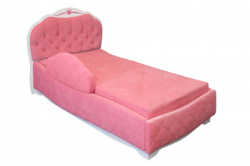 Кровать 190 Гармония Lux 36 Розовый (мягкий бортик) в Саянском - sayanskij.mebel54.com | фото
