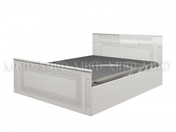 Кровать Афина-1 1,4 м (Белый/Белый глянец) в Саянском - sayanskij.mebel54.com | фото