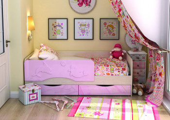 Кровать Алиса КР-812 1,6 Белфорд/Розовый металлик в Саянском - sayanskij.mebel54.com | фото