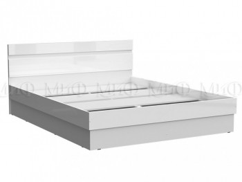Кровать Челси 1400 (Белый/Белый глянец) в Саянском - sayanskij.mebel54.com | фото