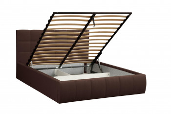 Кровать "Диана" ш. 1600 (Н=1010мм) (жаккард шоколад) в Саянском - sayanskij.mebel54.com | фото