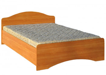 Кровать двойная 1600-1 без матраса (круглые спинки) Вишня Оксфорд в Саянском - sayanskij.mebel54.com | фото