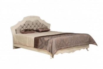 Кровать двойная "Кантри" (вудлайн кремовый/патина/ортопед/1820) в Саянском - sayanskij.mebel54.com | фото