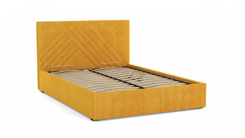Кровать Гамма ш. 1400 (с основанием для хранения) (велюр тенерифе куркума) в Саянском - sayanskij.mebel54.com | фото