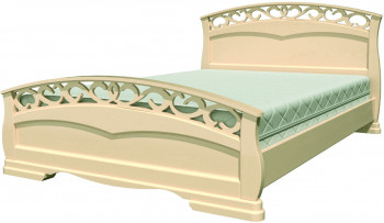 Кровать Грация-1 из массива сосны 1400*2000 Орех в Саянском - sayanskij.mebel54.com | фото