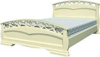 Кровать Грация-1 из массива сосны 1400*2000 Орех в Саянском - sayanskij.mebel54.com | фото