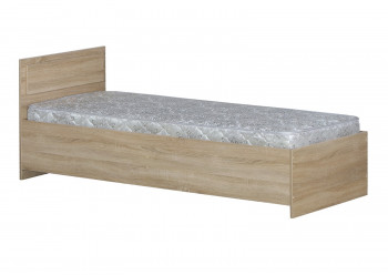 Кровать одинарная 800-2 без матраса (прямые спинки) Дуб Сонома в Саянском - sayanskij.mebel54.com | фото