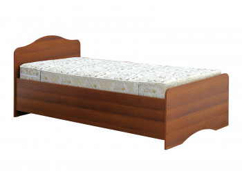 Кровать одинарная 900-1 без матраса (круглые спинки) Орех Таволато в Саянском - sayanskij.mebel54.com | фото