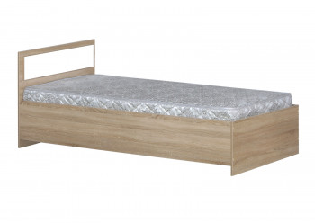 Кровать одинарная 900-2 без матраса (прямые спинки) Дуб Сонома в Саянском - sayanskij.mebel54.com | фото