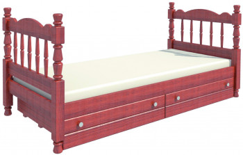 Кровать одинарная Аленка из массива сосны 800*1890 Орех в Саянском - sayanskij.mebel54.com | фото