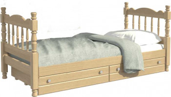 Кровать одинарная Аленка из массива сосны 800*1890 Сосна в Саянском - sayanskij.mebel54.com | фото