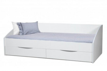 Кровать одинарная "Фея - 3" (симметричная) New/(белый / белый / ДВПО: белый) в Саянском - sayanskij.mebel54.com | фото