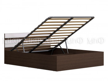 Кровать с подъемным механизмом Нэнси 1,4м (Венге/белый глянец) в Саянском - sayanskij.mebel54.com | фото
