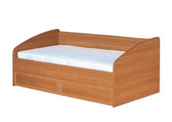 Кровать с ящиками с задней спинкой 900-1 без матраса Вишня Оксфорд в Саянском - sayanskij.mebel54.com | фото