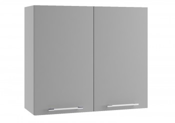 Монца ВП 800 шкаф верхний высокий (Белый софт/корпус Серый) в Саянском - sayanskij.mebel54.com | фото