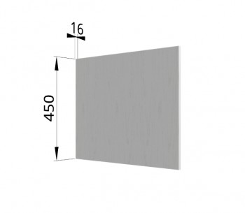 Панель торцевая (для шкафа горизонтального глубокого высокого) ГВПГ Капри (Липа белый) в Саянском - sayanskij.mebel54.com | фото