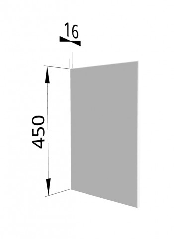 Панель торцевая (для шкафа горизонтального высокого) ВПГ Ройс (Белый софт) в Саянском - sayanskij.mebel54.com | фото