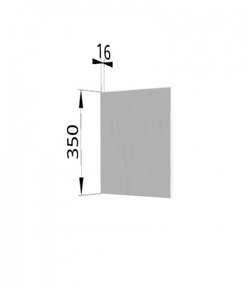 Панель торцевая (для шкафа горизонтального высотой 350 мм) ПГ Мелисса (Белый скин) в Саянском - sayanskij.mebel54.com | фото