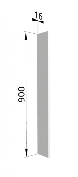 Панель торцевая (для шкафа верхнего торцевого высокого) ВПТ 400 Капри (Липа белый) в Саянском - sayanskij.mebel54.com | фото