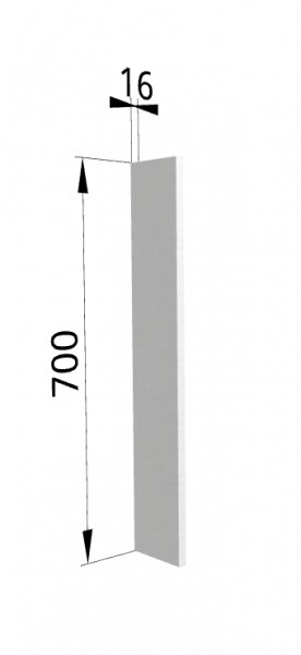Панель торцевая (для шкафа верхнего торцевого высотой 700 мм) ПТ 400 Мелисса (Бежевый скин) в Саянском - sayanskij.mebel54.com | фото
