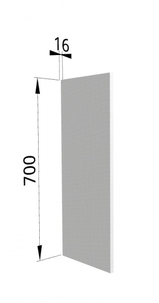 Панель торцевая (для шкафа верхнего высотой 700 мм) П Мелисса (Бежевый скин) в Саянском - sayanskij.mebel54.com | фото