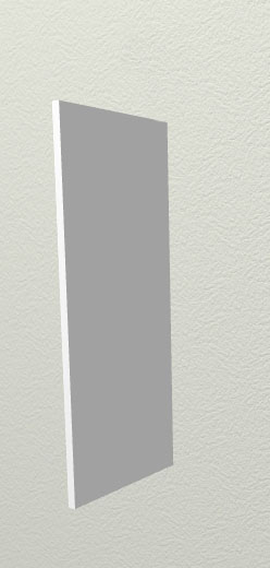 Панель торцевая П Капля (для шкафа верхнего) Белый в Саянском - sayanskij.mebel54.com | фото