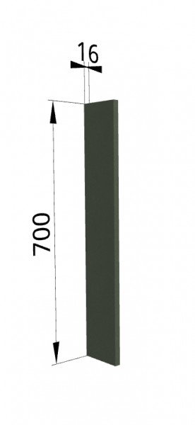 Панель торцевая ПТ 400 Квадро (для шкафа торцевого верхнего) Оливково-зеленый в Саянском - sayanskij.mebel54.com | фото