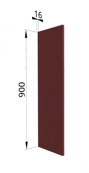 Панель торцевая ВП Квадро (для шкафа верхнего высокого) Красная кожа в Саянском - sayanskij.mebel54.com | фото
